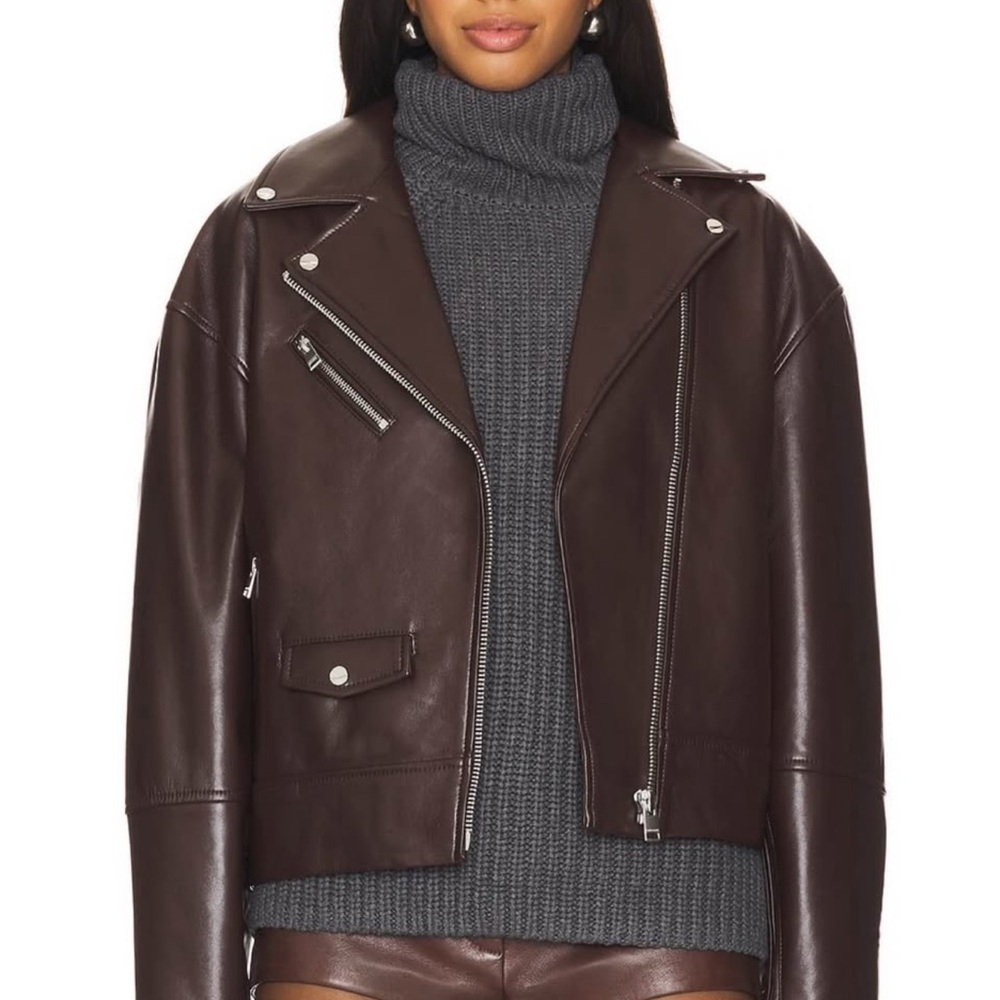 Lamarque Dark Brown Leather Jacket
